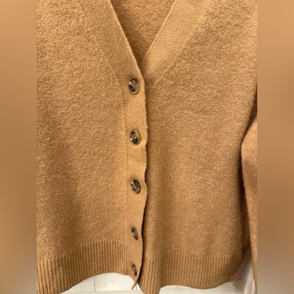 Stockholm Antelier & Other Stories Tan Wool/Yak Wool Blend Cardigan Sweater XS - Picture 2 of 4
